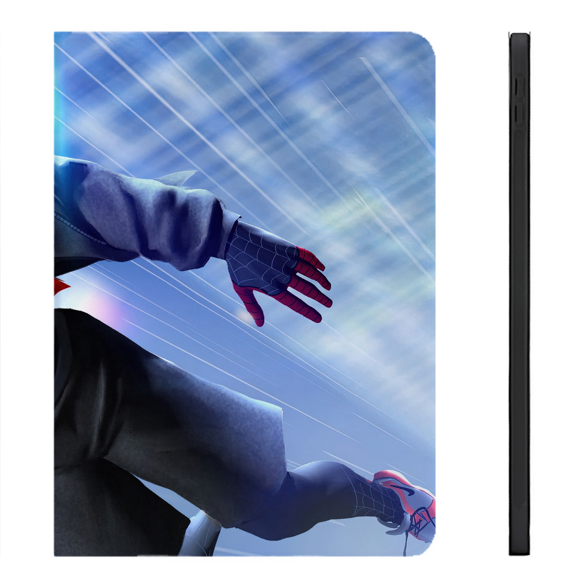 （画像用） Spider Man スパイダーマン IPadケース ペンホルダー付き ブックスタイルデザイン
